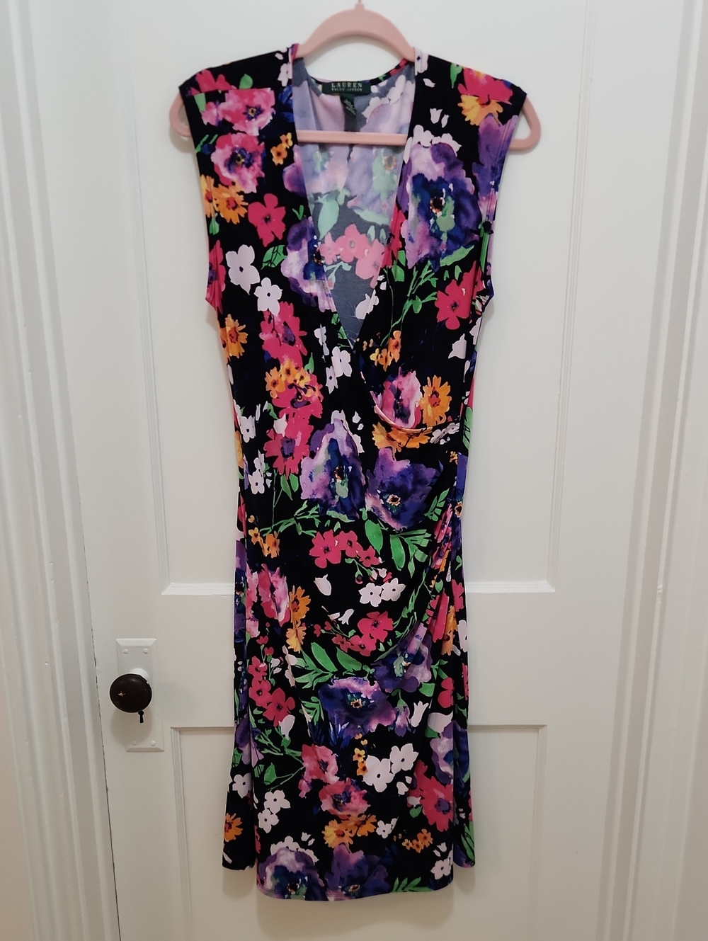 Lauren Ralph Lauren Sleeveless Floral Midi Dress Size Large